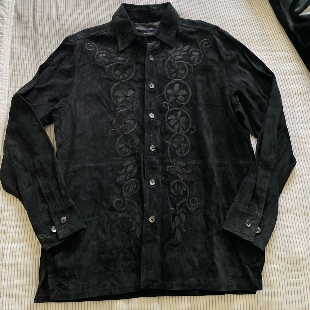Axis LA Black Tailored Dress Shirt with Classic Collar